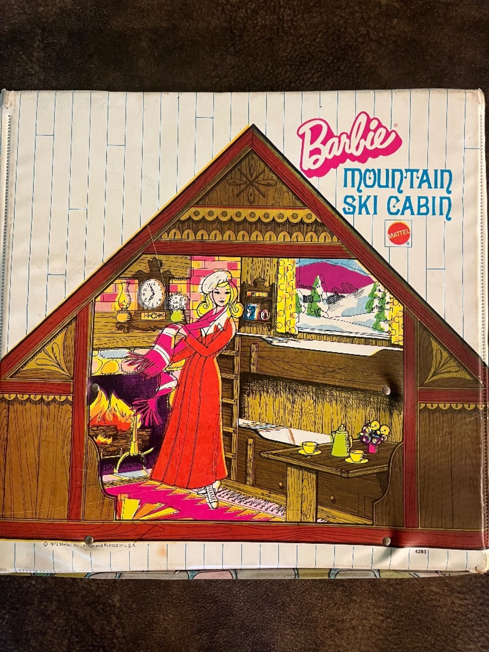 Vintage 1972 Mattel Pop-Up Barbie Mountain Ski Cabin